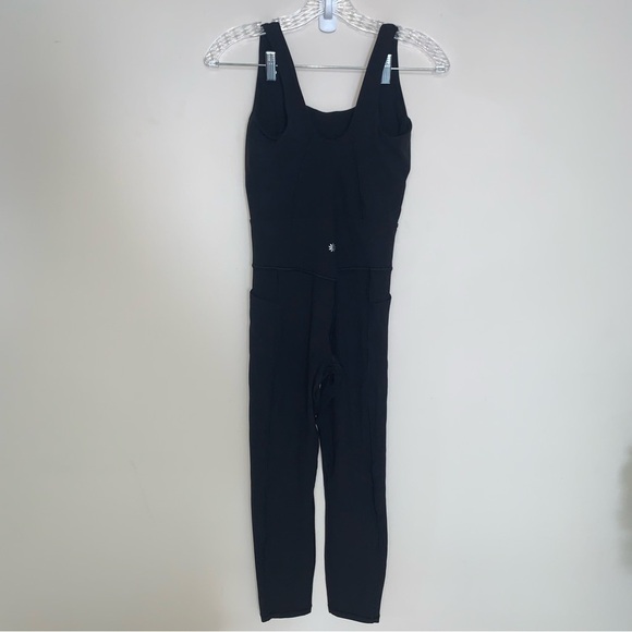 Athleta Black Salutation Stash 7/8 Bodysuit S - Picture 3 of 16